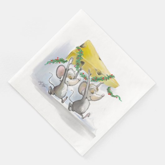 Serviette En Papier Merry Mice Mic & Mac Holiday Paper Napkin (Coin)