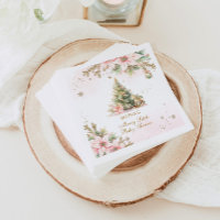 Merry petit Baby shower blanc Or rose
