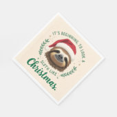 Serviette En Papier Merry Slothmas, Napkins (Coin)