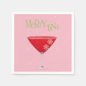 Serviette En Papier Merry-tini Merry Martini Holiday Cocktail Party (Devant)