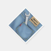 Serviette En Papier Merveille en Jean Pocket pour Anniversaire (Coin)