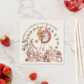 Serviette En Papier Merveilleuses aventures d'Alice White Rabbit | (En situation)