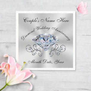 Serviette En Papier Merveilleux Serviettes de Noces de Diamant en 3 Ta