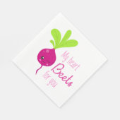 Serviette En Papier Mes betteraves de coeur pour vous (Coin)