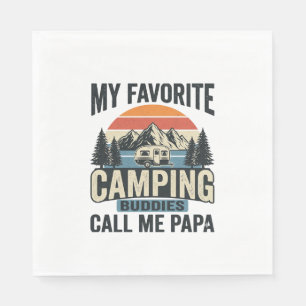 Serviette En Papier Mes meilleurs potes de camping m'appellent Papa Sh