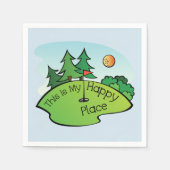 Serviette En Papier Mes serviettes heureuses de golf d'endroit (Devant)