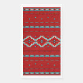 Serviette En Papier Mésas Sud-Ouest Rouge & Turquoise (Devant)