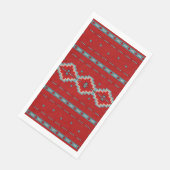 Serviette En Papier Mésas Sud-Ouest Rouge & Turquoise (Coin)