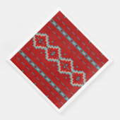 Serviette En Papier Mésas Sud-Ouest Rouge & Turquoise (Coin)