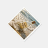 Serviette En Papier Message d'anniversaire dans une bouteille (Coin)
