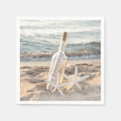 Serviette En Papier Message d'anniversaire heureux en bouteille (Devant)