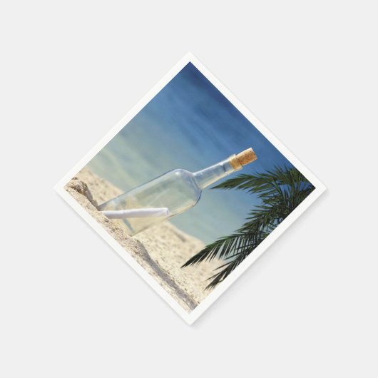 Serviette En Papier Message dans une bouteille 2 (Coin)