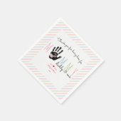 Serviette En Papier Message du Baby shower Bump Ultrasound Cute (Coin)