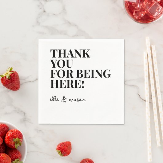 Serviette En Papier Message du couple | Groupe d'engagement Mariage (En situation)