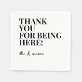 Serviette En Papier Message du couple | Groupe d'engagement Mariage (Devant)