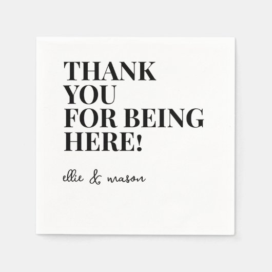 Serviette En Papier Message du couple | Groupe d'engagement Mariage (Devant)