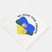 Serviette En Papier Message inspirant Nous sommes avec l'Ukraine (Coin)
