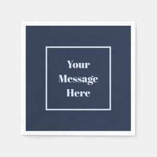 Serviette En Papier Message personnalisé Navy et Light Blue Party