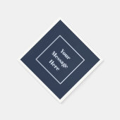 Serviette En Papier Message personnalisé Navy et Light Blue Party (Coin)