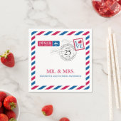 Serviette En Papier Messagerie | Réception de mariage (En situation)