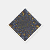 Serviette En Papier Métal Moulé or et argent bleu (Coin)