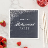 Serviette en papier métallisé pour fête de retrait (En situation)