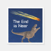Serviette En Papier Meteor Dinosaur End Est Près D'Une Catastrophe (Devant)