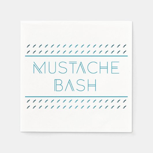 Serviette En Papier Métro Mustache Bash (Devant)