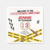 Serviette En Papier Meurtre Mystère crime scène Halloween Anniversaire (Devant)