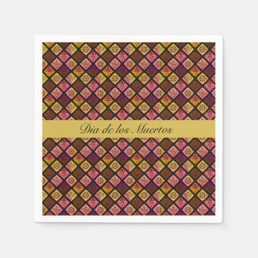 Serviette En Papier mexicain Dia de los Muertos personnalisable (Devant)