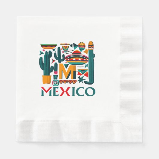 SERVIETTE EN PAPIER MEXIQUE (Devant)