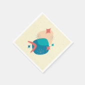 Serviette En Papier Mi-siècle Âge atomique Abstrait 17 (Coin)