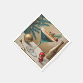 Serviette En Papier Mi-Siècle Cocktail de Noël Fête Happy Hour (Coin)