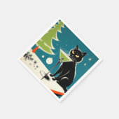 Serviette En Papier Mi-siècle moderne, apéritif de Noël (Coin)