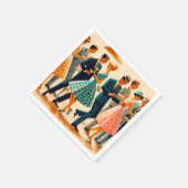 Serviette En Papier Mi-siècle Moderne Martinis Danser Cocktail Party (Coin)