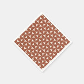 Serviette En Papier Mi-siècle Moderne Motif rouille Terracotta (Coin)
