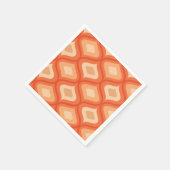 Serviette En Papier Mi-siècle moderne orange et beige (Coin)