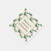Serviette En Papier Mi-siècle moderne Palm Oasis fête d'anniversaire (Coin)