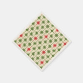 Serviette En Papier Mi-siècle Moderne Rétro Starbursts de Noël (Coin)