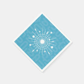 Serviette En Papier Mi-siècle moderne Spoutnik atomique Snowflake MOD (Coin)