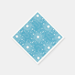 Serviette En Papier Mi-siècle moderne Spoutnik atomique Snowflake MOD