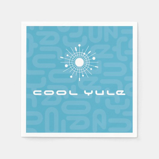 Serviette En Papier Mi-siècle moderne Spoutnik atomique Snowflake MOD (Devant)