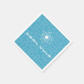 Serviette En Papier Mi-siècle moderne Spoutnik atomique Snowflake MOD (Coin)