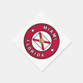 Serviette En Papier Miami Floride (Coin)