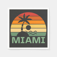 Miami Floride Vintage Palm Trees Summer Beach