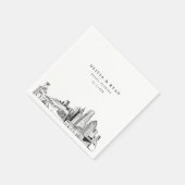 Serviette En Papier Miami Skyline Mariage papier Cocktail Napkin (Coin)