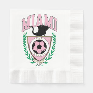 Serviette En Papier Miami Soccer de style universitaire