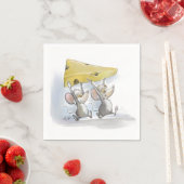 Serviette En Papier Mic et Mac qui apportent le fromage (En situation)