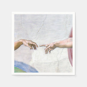 Serviette En Papier Michelangelo - Création d'Adam Isolé