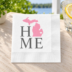 Serviette En Papier Michigan Maison Rose et Grise Cœur de Ville Person